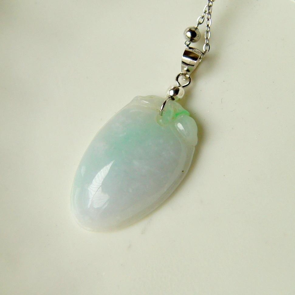 【瑩元閣】💚《冰種一點陽小桃子》💚翡翠掛飾/天然緬甸玉A貨/鋼鍊+925純銀/JN-0011/不過敏不變黑-細節圖6