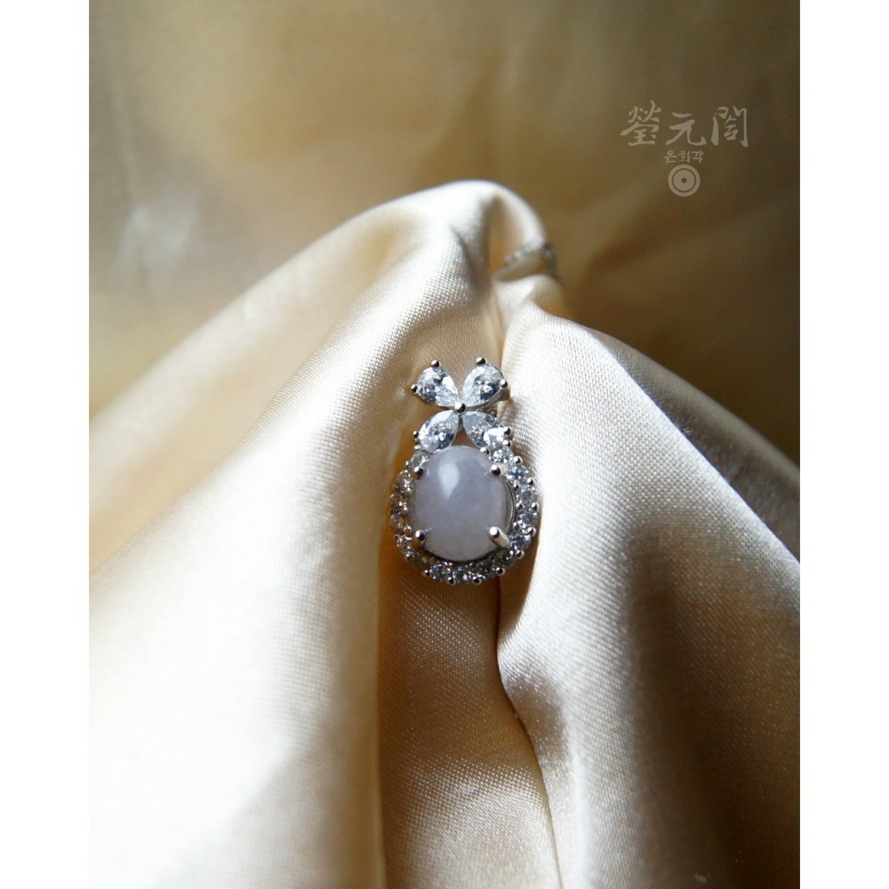 💙【瑩元閣】💜《冰糯蝴蝶蛋面項鍊》翡翠掛飾/天然緬甸玉A貨/0022藍-細節圖4