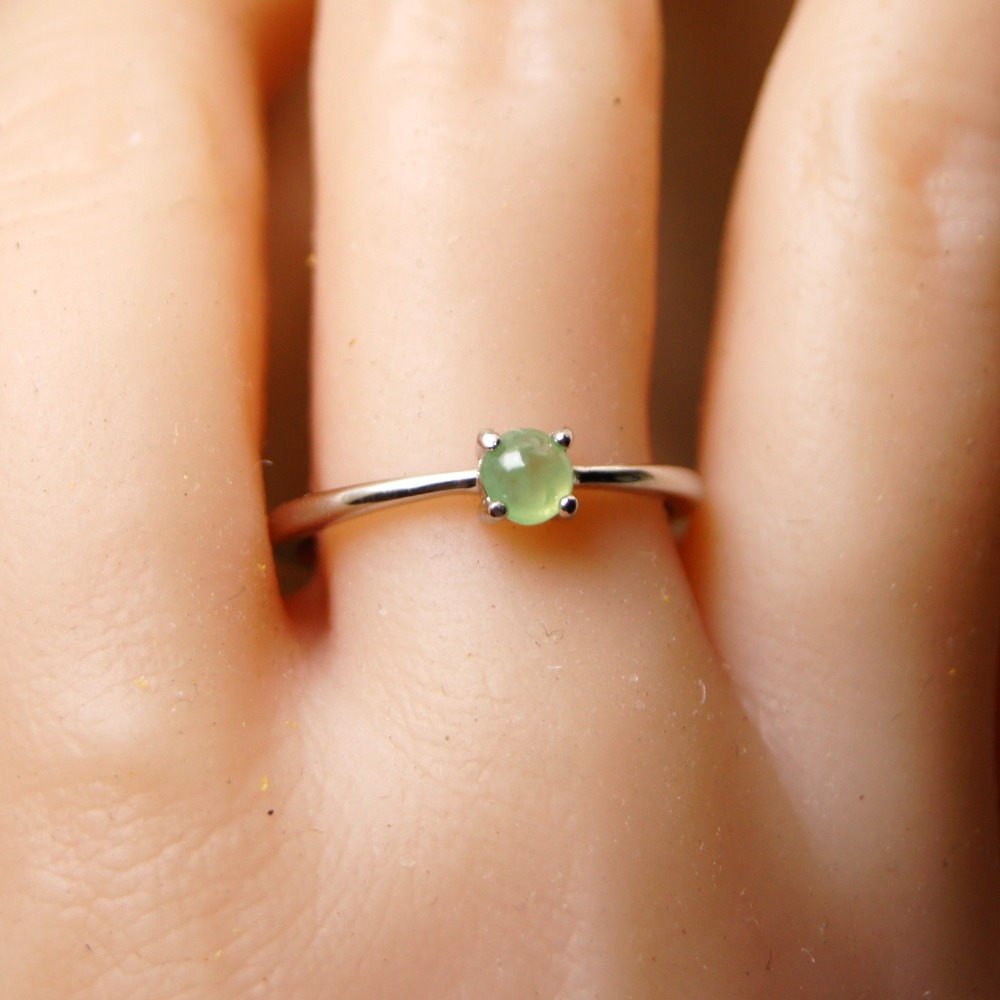 【瑩元閣】《銀鑲玻璃種糖果蛋面戒》翡翠戒指/天然緬甸玉A貨/可調整戒圍925銀/JR-0051-58〘在台現貨當天寄出〙-規格圖10