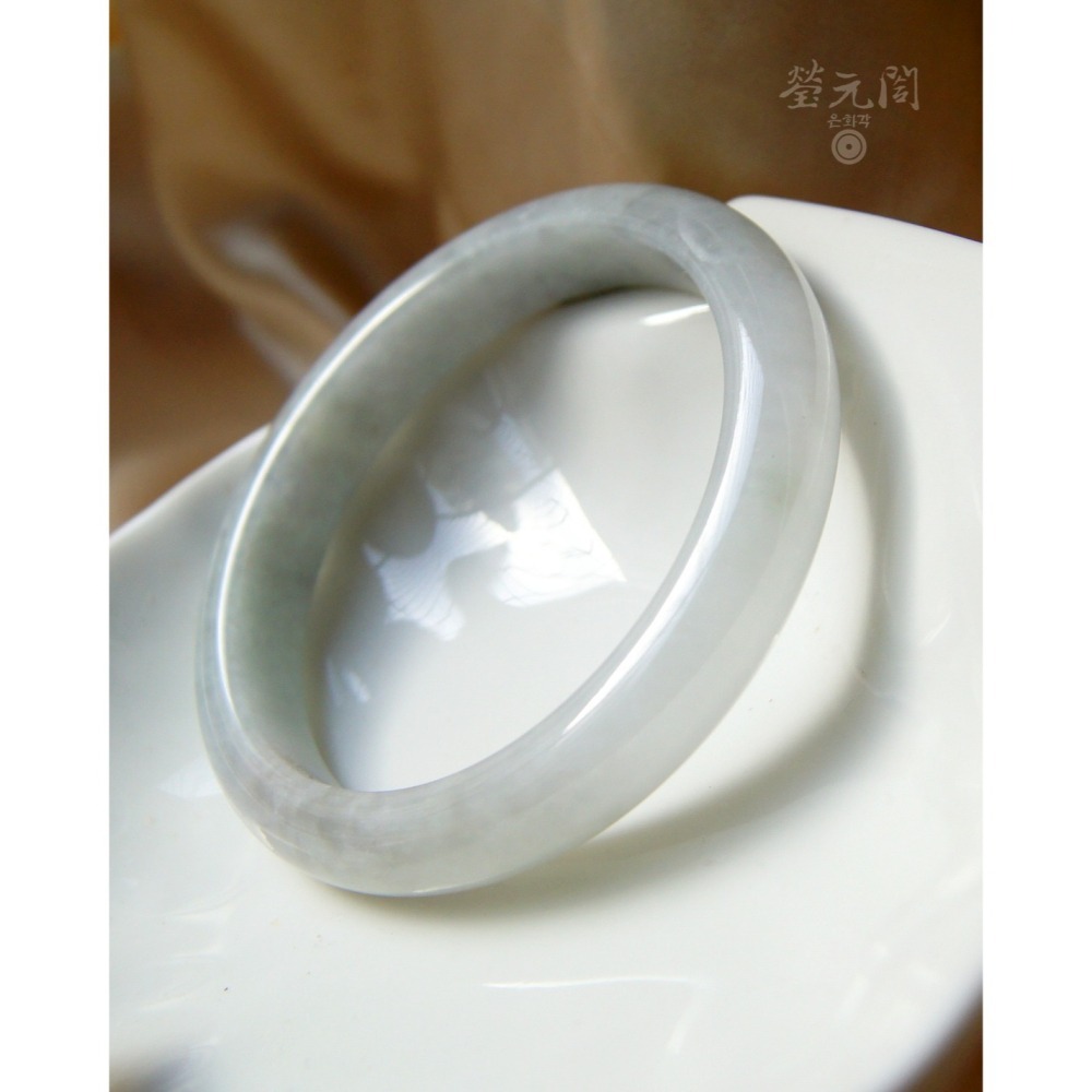 【瑩元閣】《冰種白月光出膠白翡》平安鐲/天然緬甸翡翠a貨/手圍19.1/圈口58.6/JB-0221 在台現貨【含台証】-細節圖8