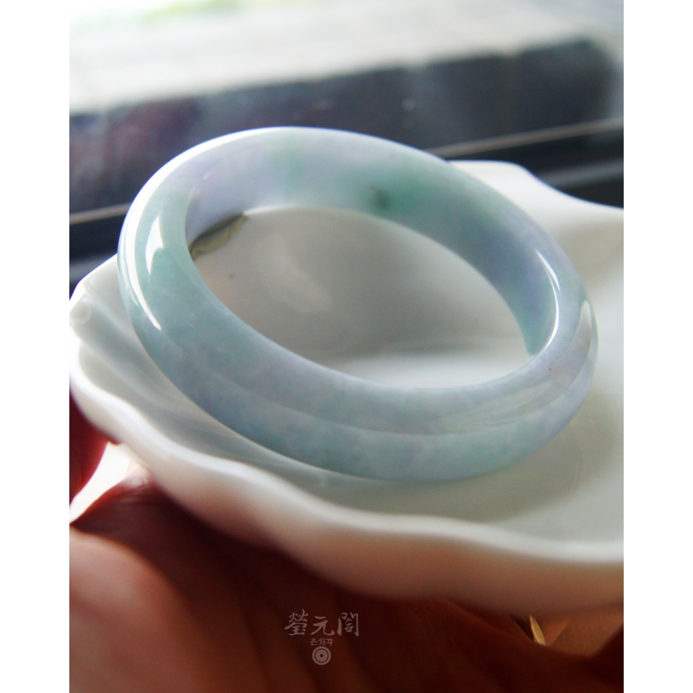 【瑩元閣】《糯冰種濃紫春彩》天然緬甸翡翠a貨/平安鐲/手圍18.8/圈口57.2/JB-0298【附台証】現貨在台當天寄-細節圖3