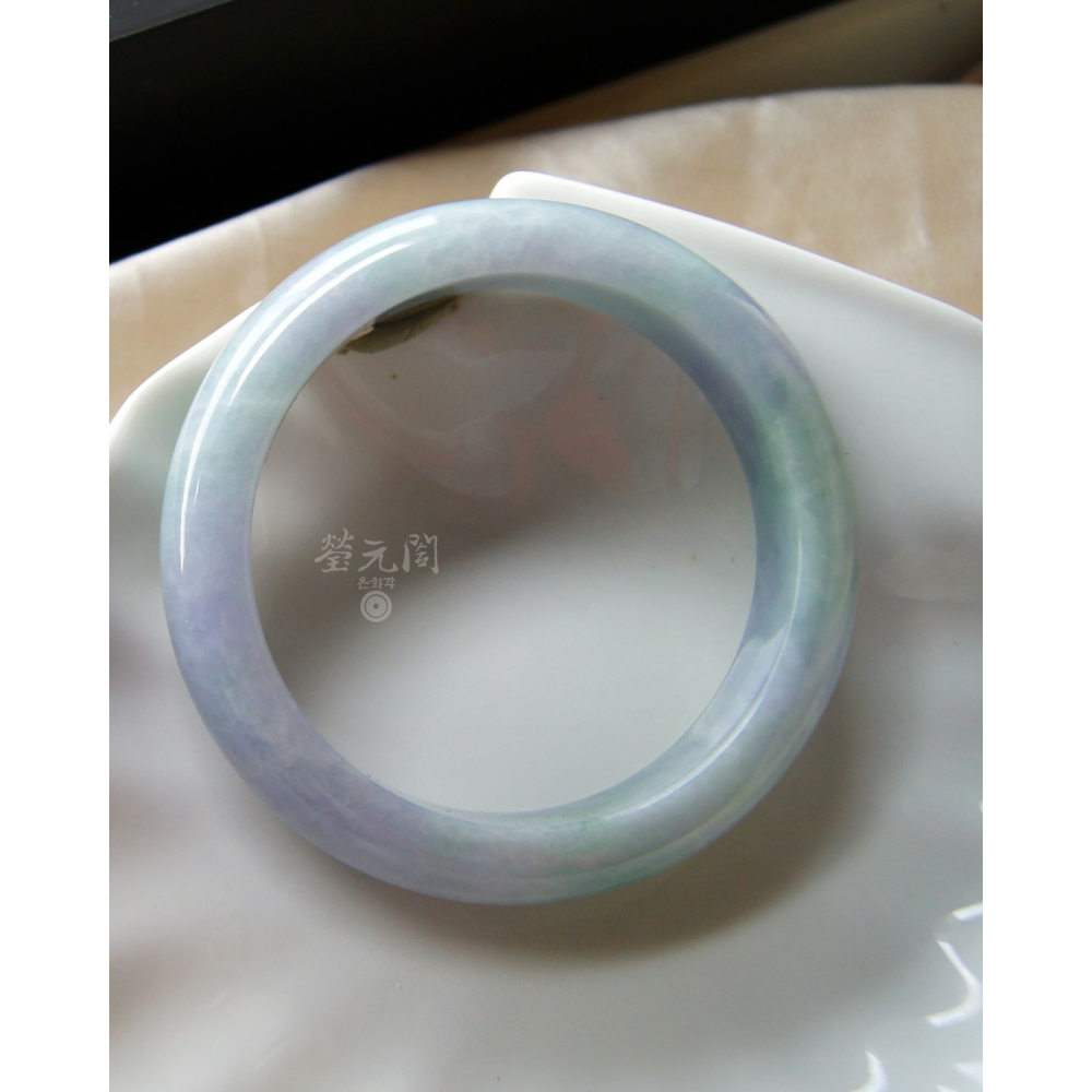 【瑩元閣】《糯冰種濃紫春彩》天然緬甸翡翠a貨/平安鐲/手圍18.8/圈口57.2/JB-0298【附台証】現貨在台當天寄-細節圖4