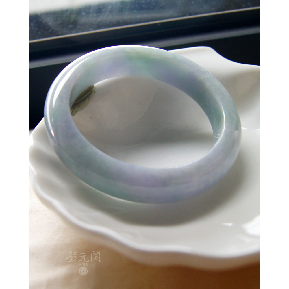 【瑩元閣】《糯冰種濃紫春彩》天然緬甸翡翠a貨/平安鐲/手圍18.8/圈口57.2/JB-0298【附台証】現貨在台當天寄-細節圖5
