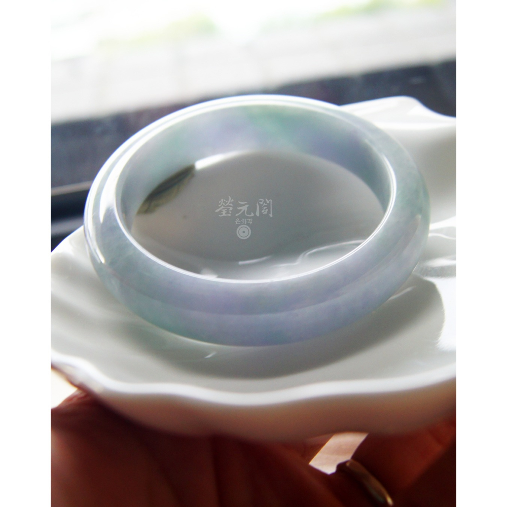 【瑩元閣】《糯冰種濃紫春彩》天然緬甸翡翠a貨/平安鐲/手圍18.8/圈口57.2/JB-0298【附台証】現貨在台當天寄-細節圖6