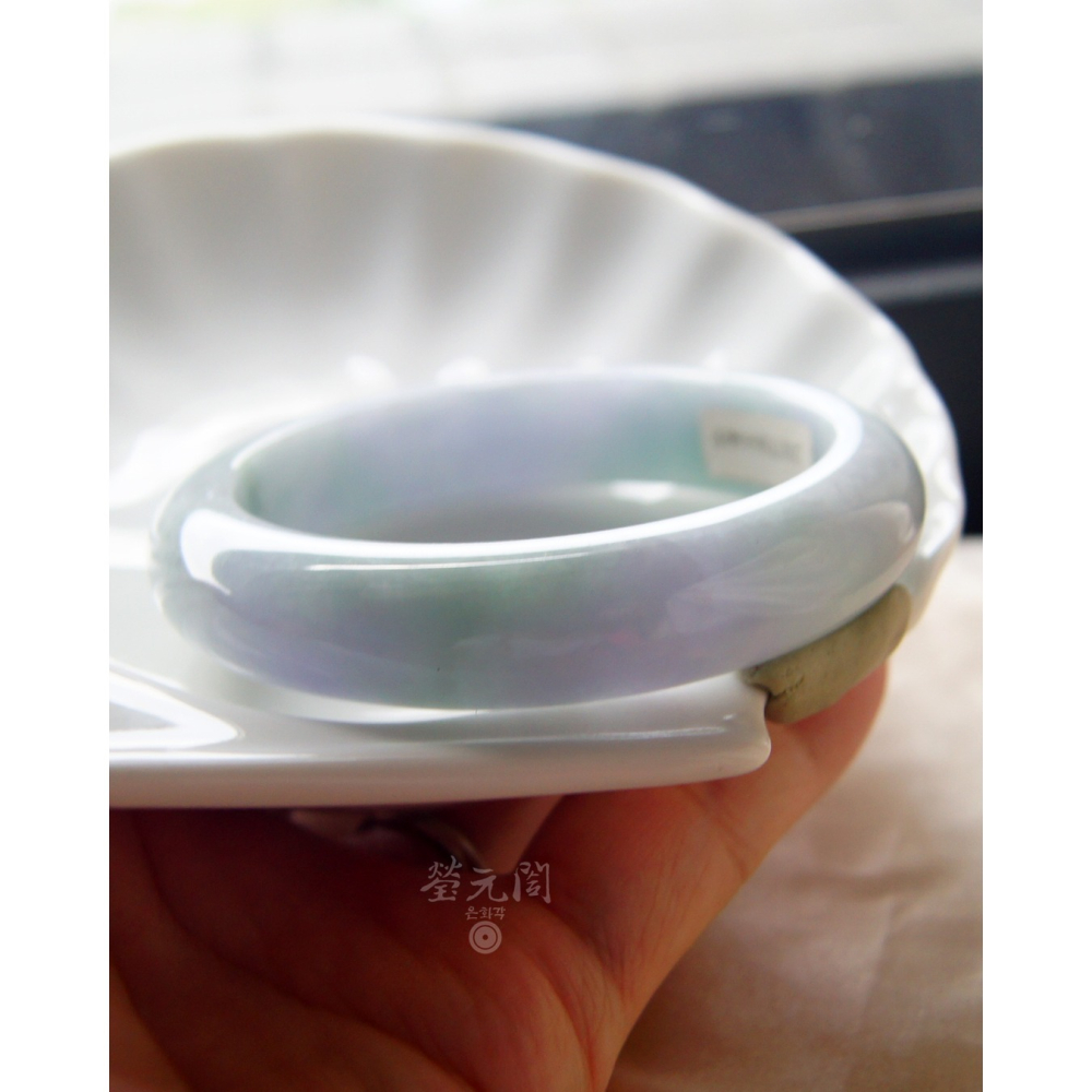 【瑩元閣】《糯冰種濃紫春彩》天然緬甸翡翠a貨/平安鐲/手圍18.8/圈口57.2/JB-0298【附台証】現貨在台當天寄-細節圖7