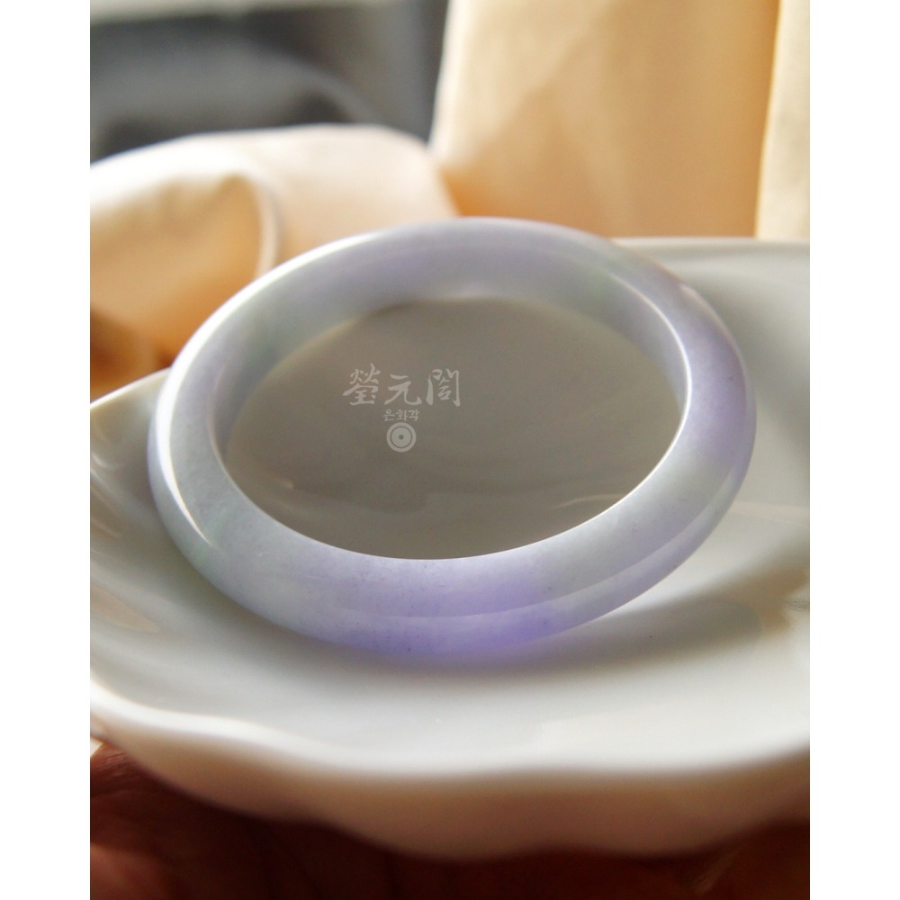 【瑩元閣】《冰糯濃紫羅蘭》天然緬甸玉翡翠a貨/平安鐲/手圍18/圈口54.8/JB-0325【附台証】在台現貨當天寄出-細節圖4