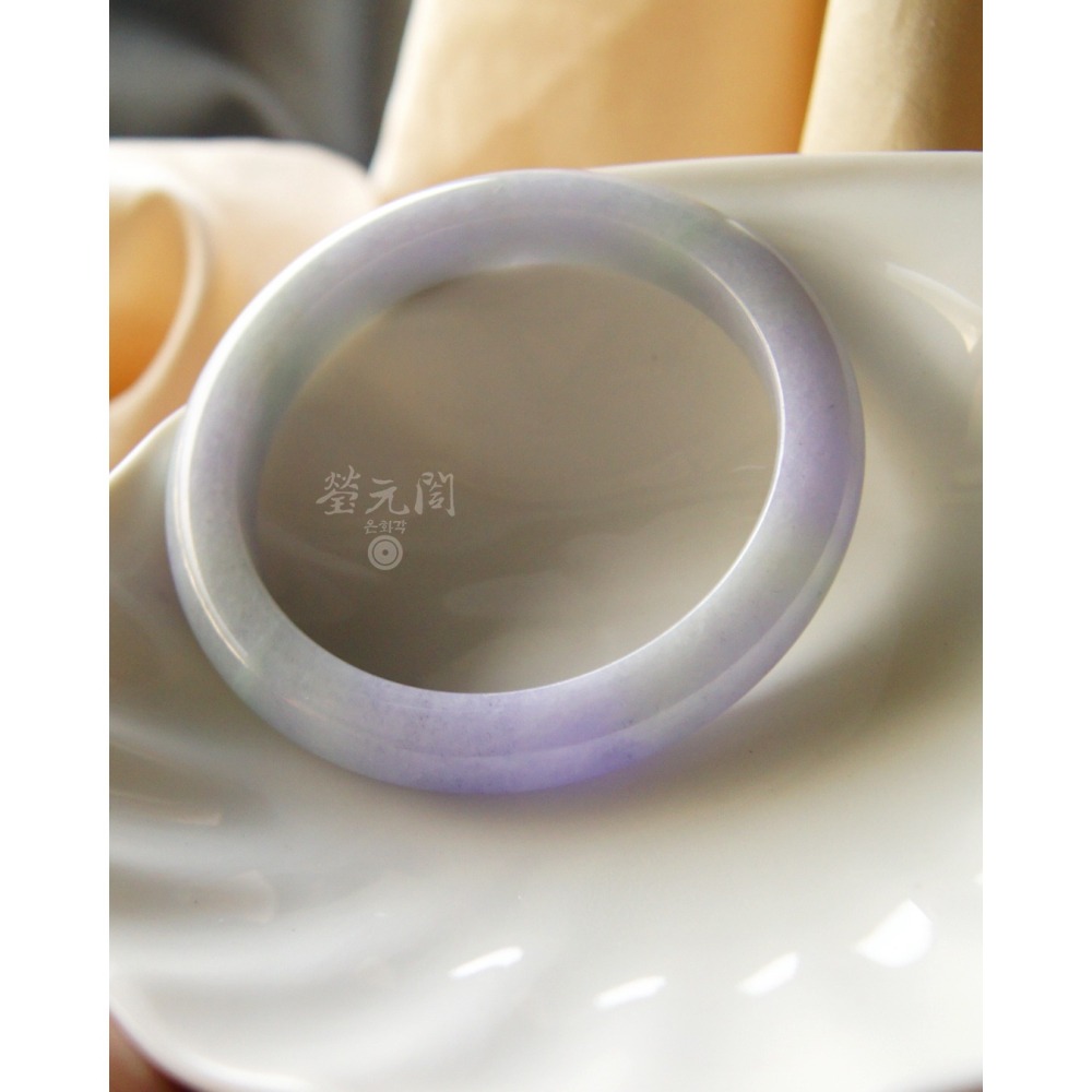 【瑩元閣】《冰糯濃紫羅蘭》天然緬甸玉翡翠a貨/平安鐲/手圍18/圈口54.8/JB-0325【附台証】在台現貨當天寄出-細節圖5