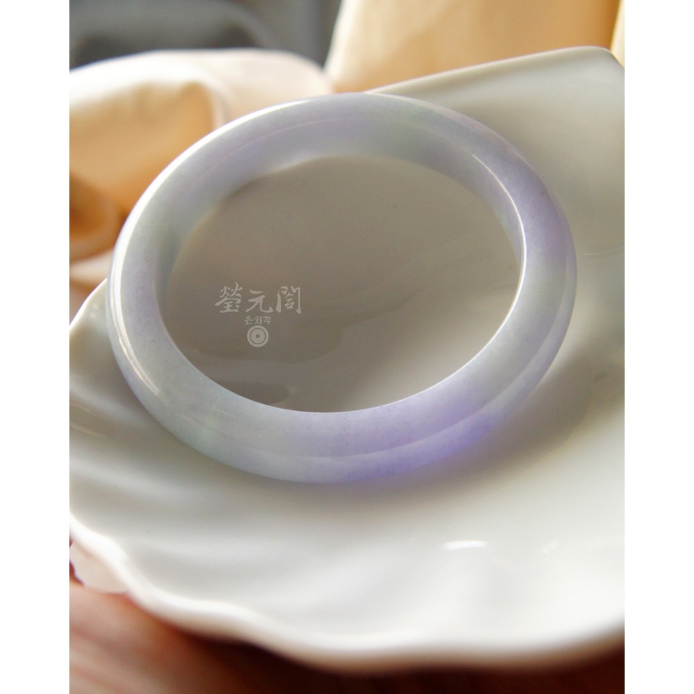 【瑩元閣】《冰糯濃紫羅蘭》天然緬甸玉翡翠a貨/平安鐲/手圍18/圈口54.8/JB-0325【附台証】在台現貨當天寄出-細節圖6