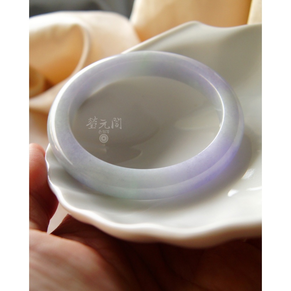 【瑩元閣】《冰糯濃紫羅蘭》天然緬甸玉翡翠a貨/平安鐲/手圍18/圈口54.8/JB-0325【附台証】在台現貨當天寄出-細節圖7