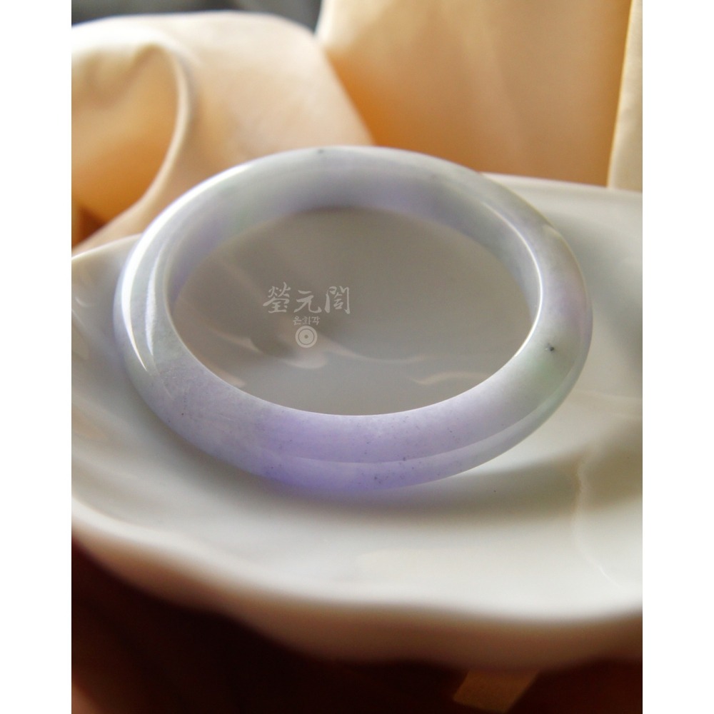 【瑩元閣】《冰糯濃紫羅蘭》天然緬甸玉翡翠a貨/平安鐲/手圍18/圈口54.8/JB-0325【附台証】在台現貨當天寄出-細節圖9
