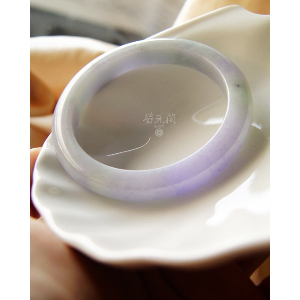 【瑩元閣】《冰糯濃紫羅蘭》天然緬甸玉翡翠a貨/平安鐲/手圍18/圈口54.8/JB-0325【附台証】在台現貨當天寄出-細節圖11