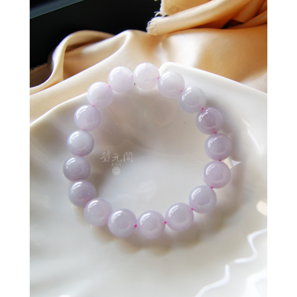 【瑩元閣】《冰種紫羅蘭珠串》天然緬甸翡翠a貨/輕素串/手圍皆可目前為16圍/JB-0327現貨在台當天寄出-細節圖2