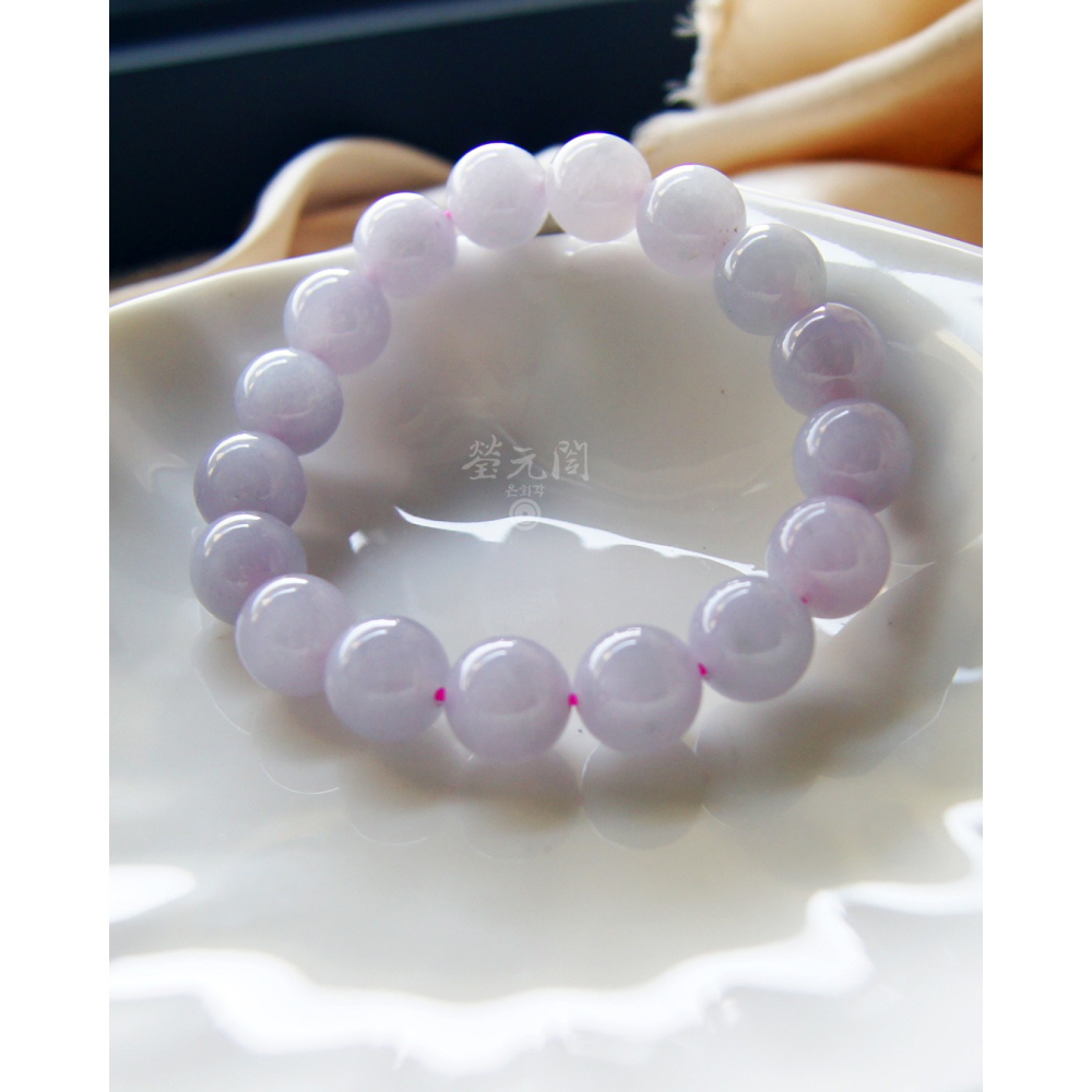 【瑩元閣】《冰種紫羅蘭珠串》天然緬甸翡翠a貨/輕素串/手圍皆可目前為16圍/JB-0327現貨在台當天寄出-細節圖3