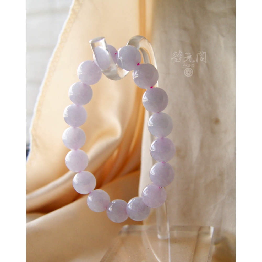 【瑩元閣】《冰種紫羅蘭珠串》天然緬甸翡翠a貨/輕素串/手圍皆可目前為16圍/JB-0327現貨在台當天寄出-細節圖6