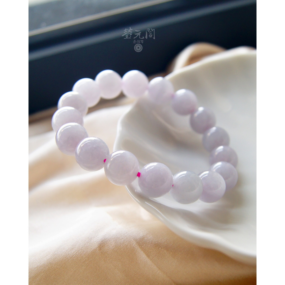 【瑩元閣】《冰種紫羅蘭珠串》天然緬甸翡翠a貨/輕素串/手圍皆可目前為16圍/JB-0327現貨在台當天寄出-細節圖7