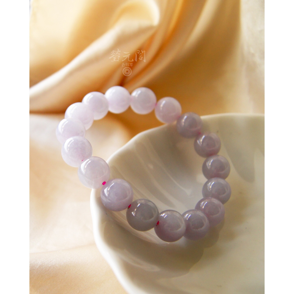 【瑩元閣】《冰種紫羅蘭珠串》天然緬甸翡翠a貨/輕素串/手圍皆可目前為16圍/JB-0327現貨在台當天寄出-細節圖8