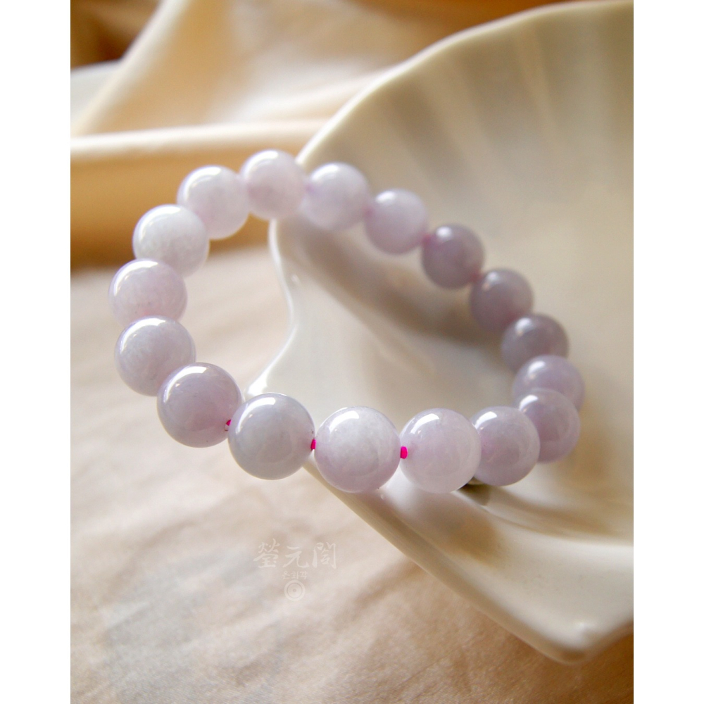 【瑩元閣】《冰種紫羅蘭珠串》天然緬甸翡翠a貨/輕素串/手圍皆可目前為16圍/JB-0327現貨在台當天寄出-細節圖10