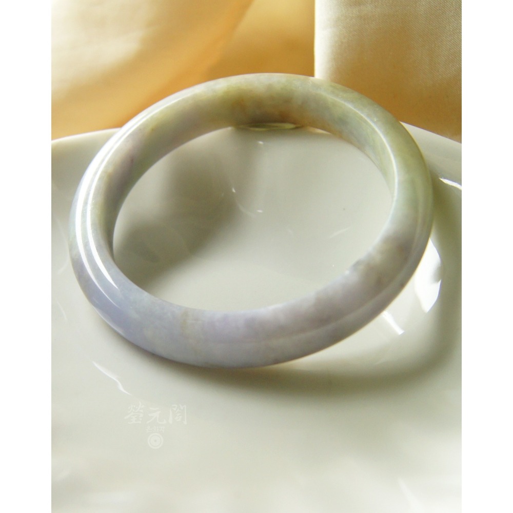 【瑩元閣】《冰芙蓉濃紫羅蘭黃翡相間》天然緬甸翡翠a貨/平安鐲/手圍18.2/圈口55.5/JB-0332現貨在台當天寄出-細節圖9