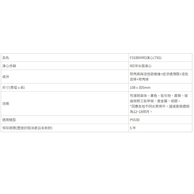 SAKURA 櫻花 MRO濾心 75G(F3180)-細節圖3