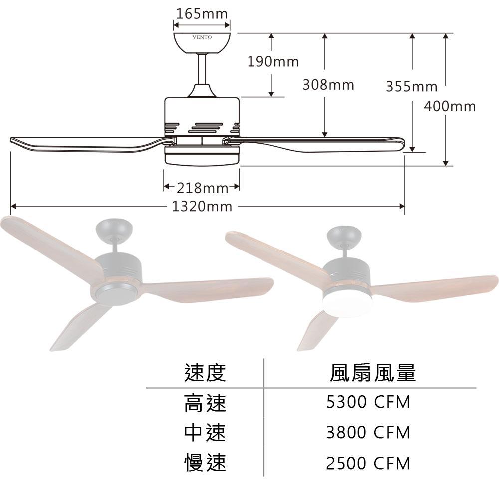 【芬朵】52吋 CERTHIA系列-燈飾燈具/遙控吊扇/循環扇/空調扇/吊扇燈(CERTHIA52)-細節圖6