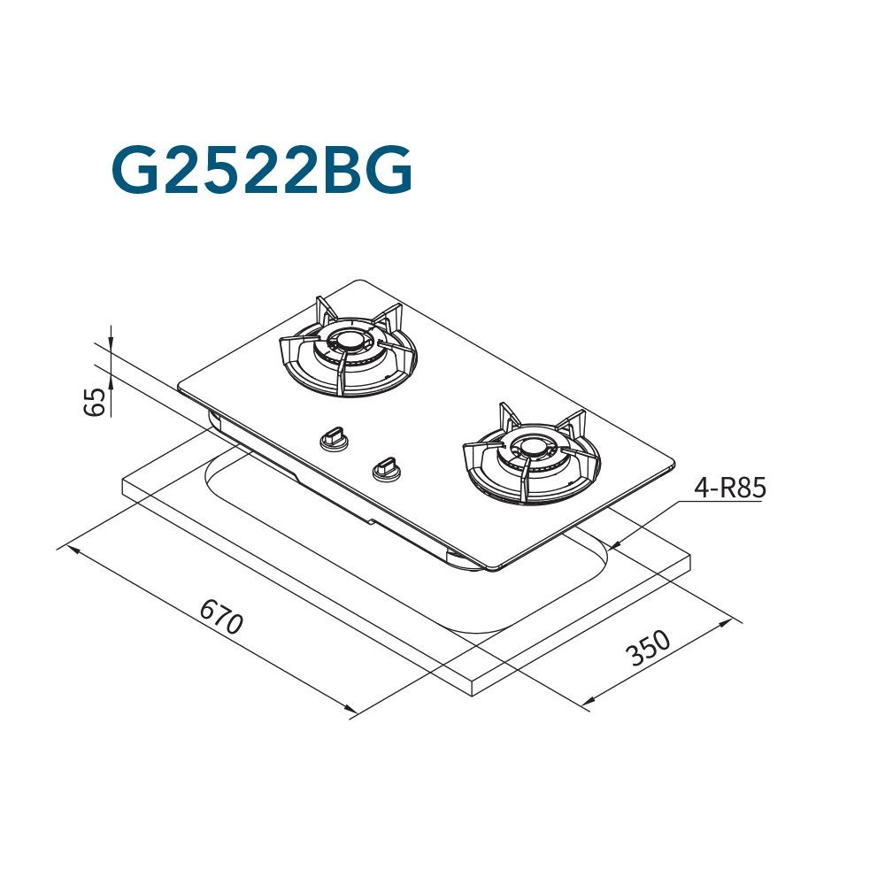 櫻花 SAKURA G2522BG 二口小面板易清檯面爐-細節圖5