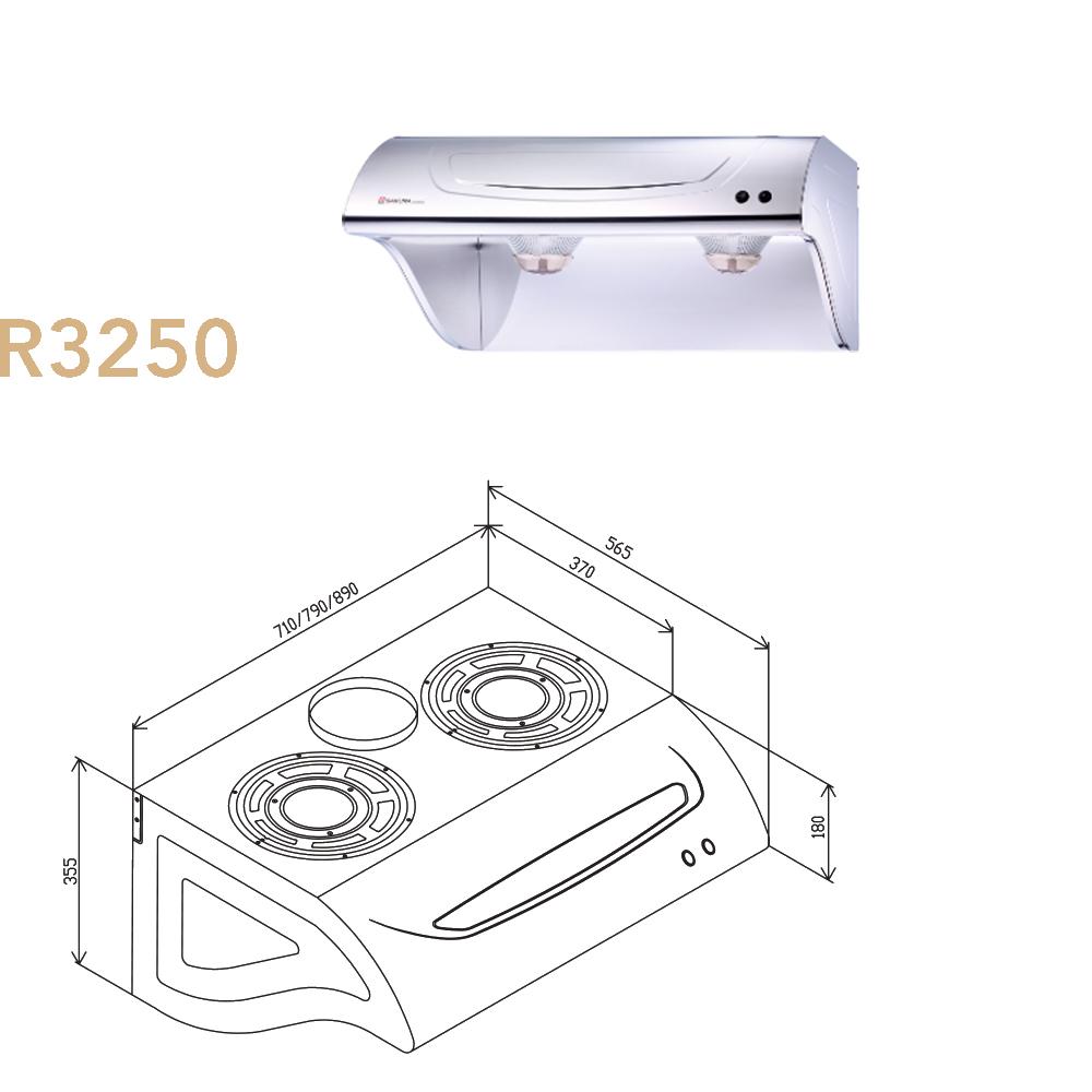 SAKURA 櫻花 斜背式除油煙機 R3250-細節圖4