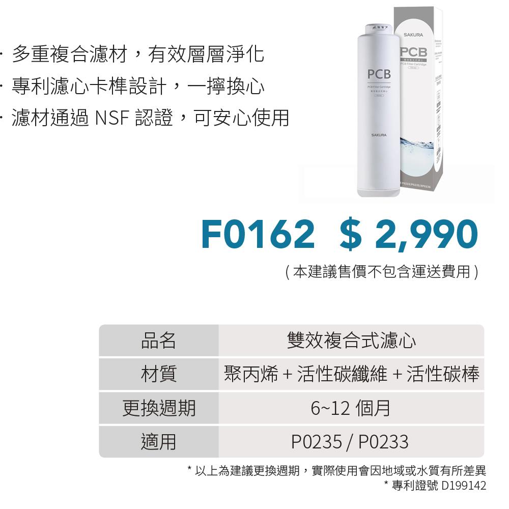 SAKURA 櫻花 雙效複合式濾心 F0162-細節圖3