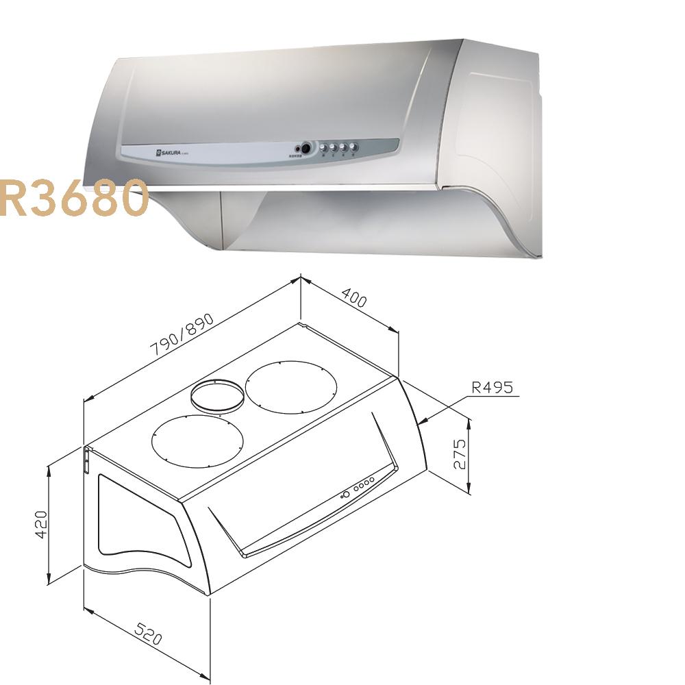 SAKURA 櫻花 R3680 健康取向除油煙機-雙效除油-細節圖4