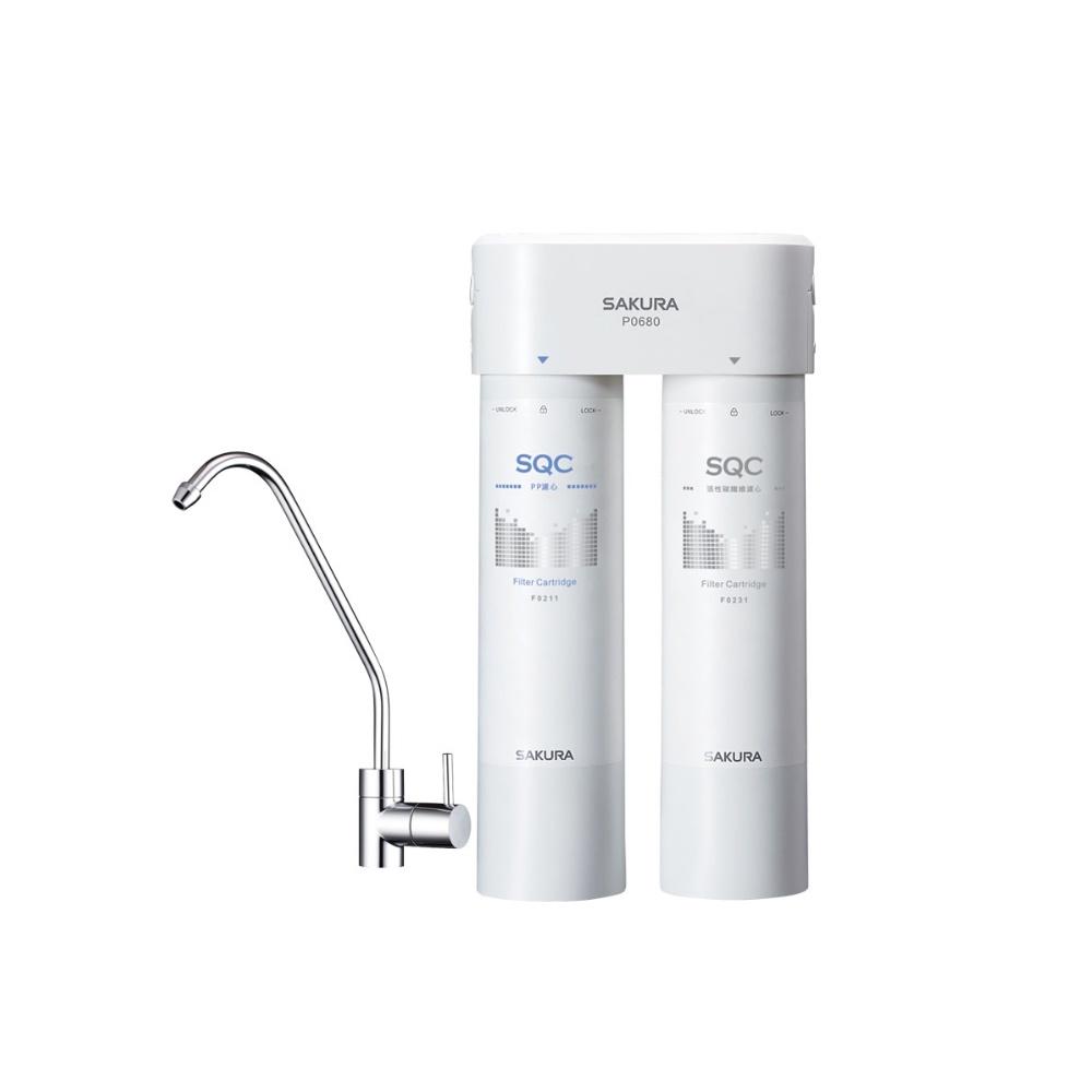 【大巨光】櫻花牌 快捷高效淨水器/雙管長效過濾型(P0680)-細節圖2