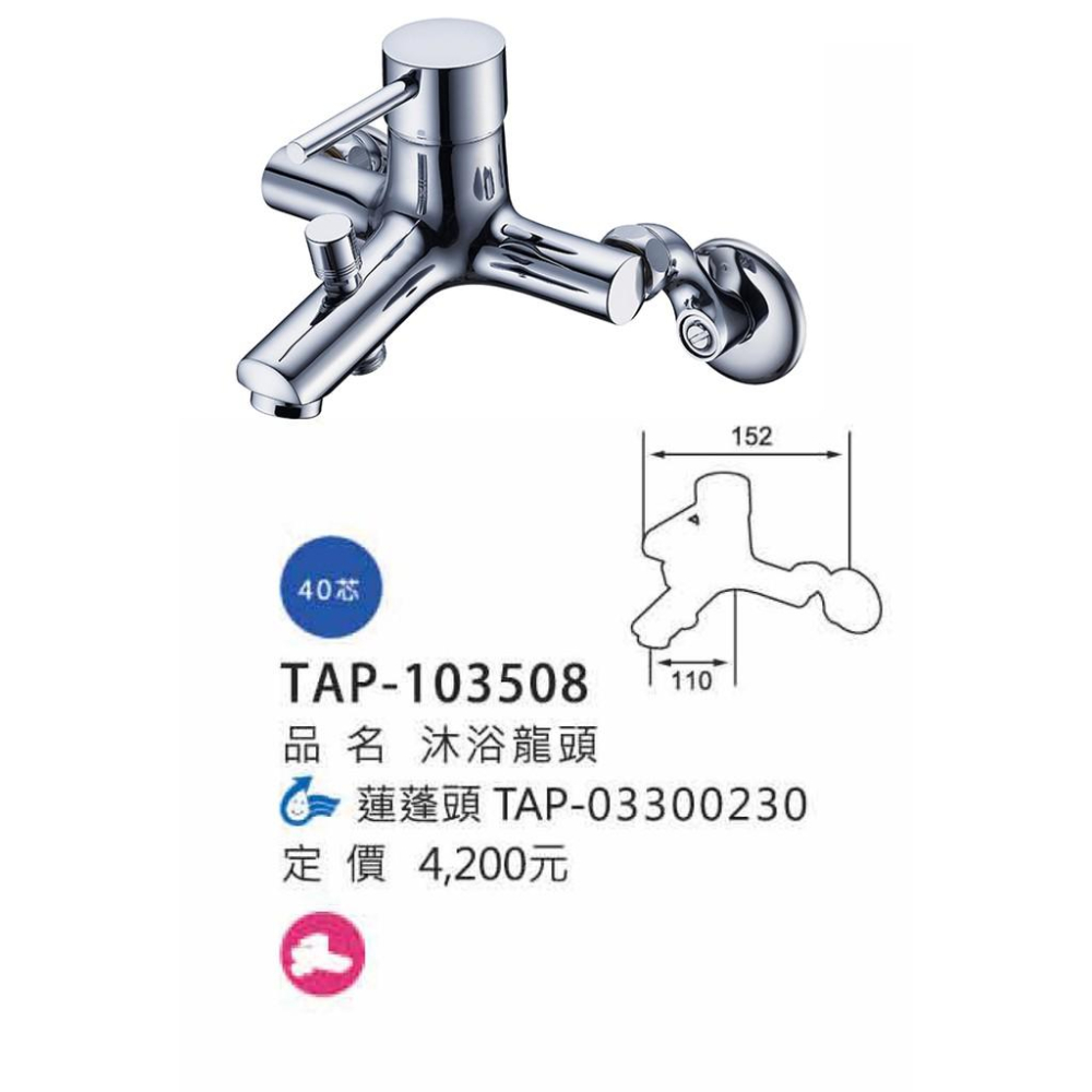 【大巨光】浴用壁式單槍水龍頭(TAP-103508)-細節圖2