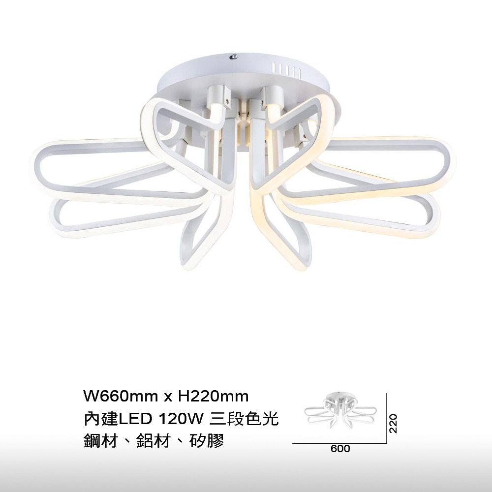 大巨光 現代風 內建LED 120W半吸頂燈(BM-50042)-細節圖4