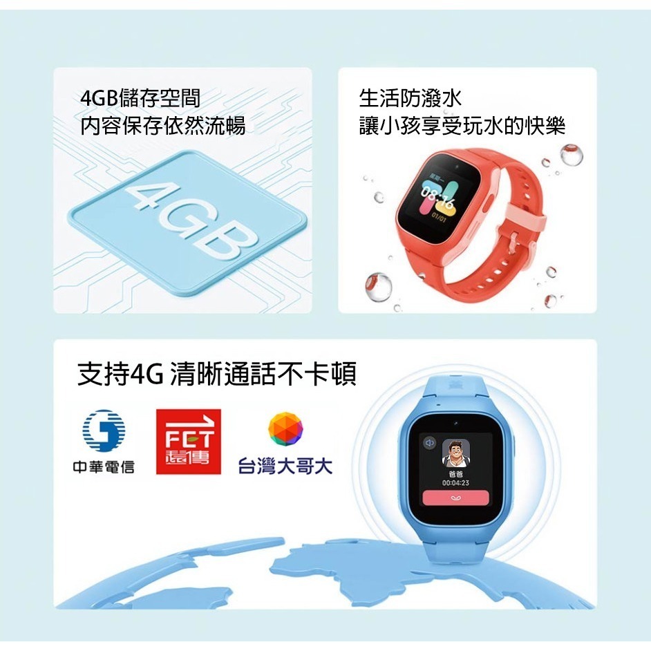 【台灣發貨 買一送2好禮】米兔兒童學習手錶7X 兒童電話手錶 小米兒童手錶 雙鏡頭  支援4G通話 視訊通話 定位手錶-細節圖3