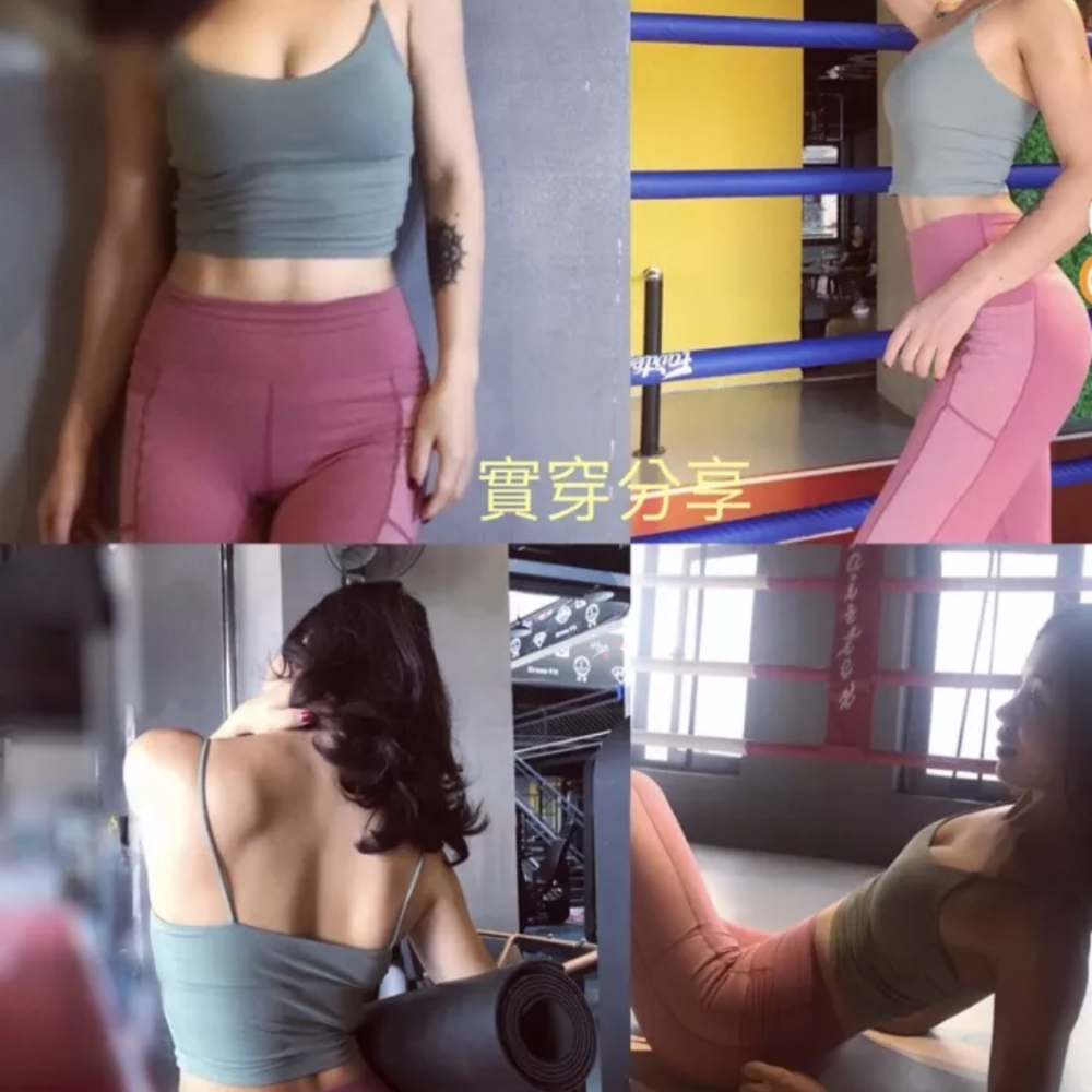 [呱呱健身-實穿照]歐美版 美背運動內衣 背心款運動內衣 中強度 短版運動背心 短版健身背心 運動內衣 短版背心-細節圖11