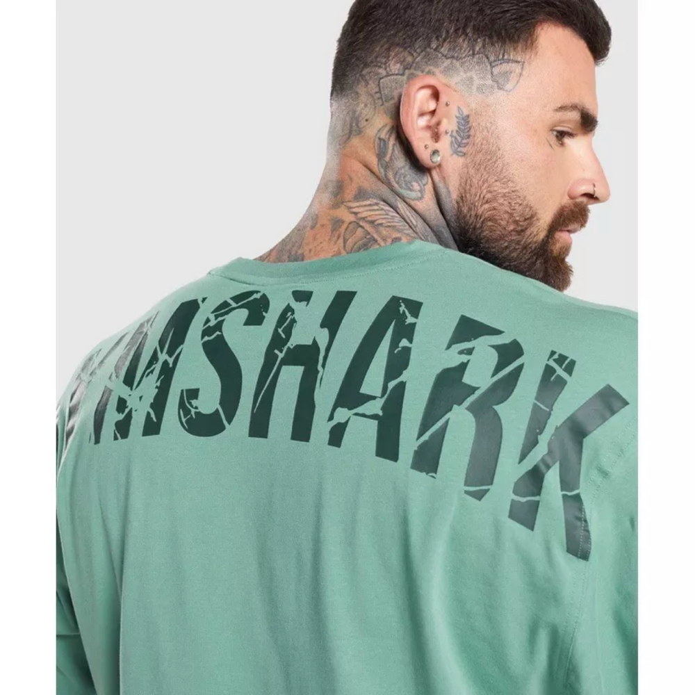 [呱呱健身]英國Gymshark 新款 Power t-shirt 落肩短袖上衣 顯壯短T Oversize短T-細節圖8