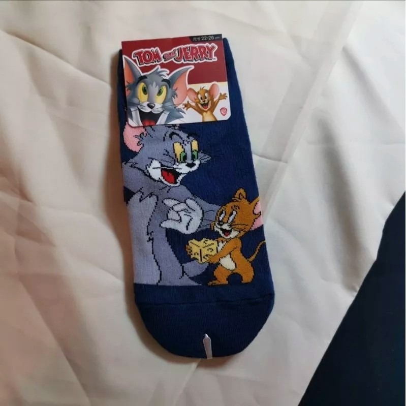 湯姆貓與傑利鼠 直版襪 船型襪 卡通襪 少女襪 童年卡通 短襪-細節圖7
