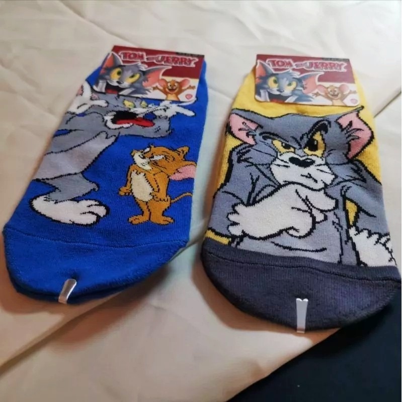 湯姆貓與傑利鼠 直版襪 船型襪 卡通襪 少女襪 童年卡通 短襪-細節圖2