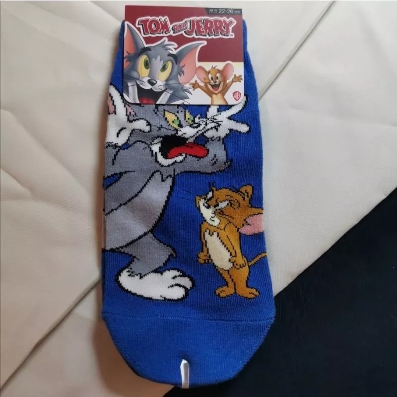 湯姆貓與傑利鼠 直版襪 船型襪 卡通襪 少女襪 童年卡通 短襪-細節圖5