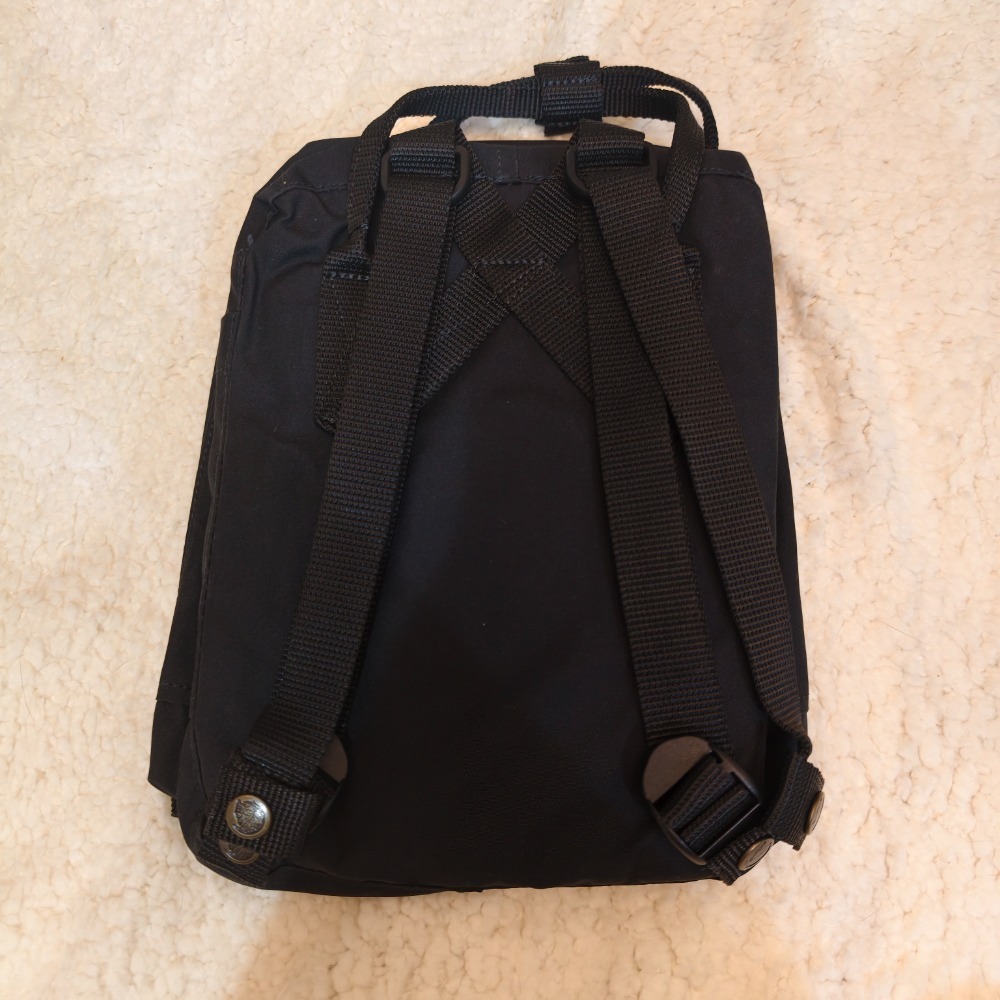 Fjallraven 北極狐 23561-550 黑色 Kanken Mini 迷你後背包 小狐狸 防潑水 兒童書包後-細節圖2