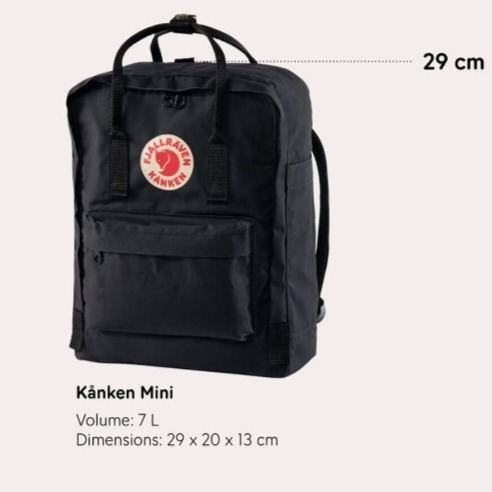 Fjallraven 北極狐 23561-550 黑色 Kanken Mini 迷你後背包 小狐狸 防潑水 兒童書包後-細節圖3