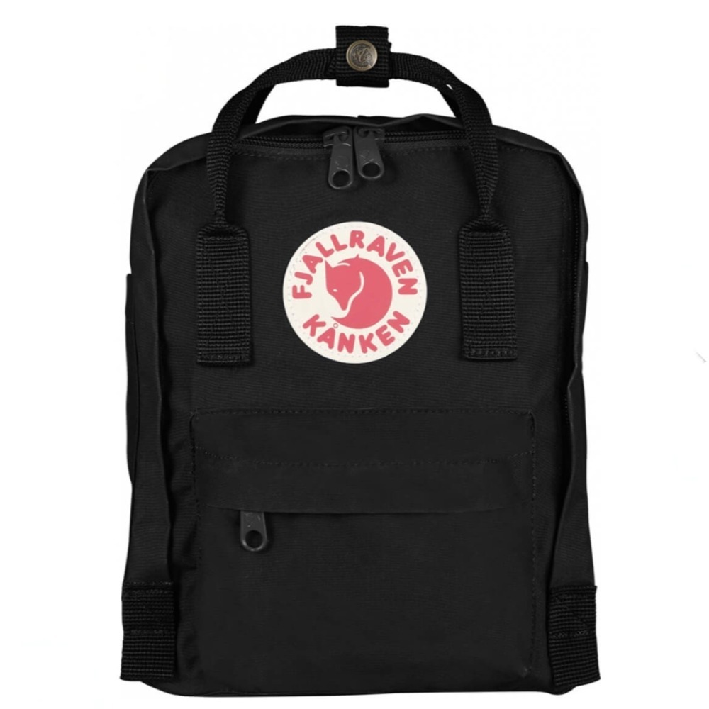 Fjallraven 北極狐 23561-550 黑色 Kanken Mini 迷你後背包 小狐狸 防潑水 兒童書包後-細節圖7