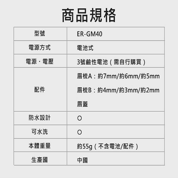 Panasonic 國際牌 多功能防水美顏修容器 ER-GM40-細節圖8