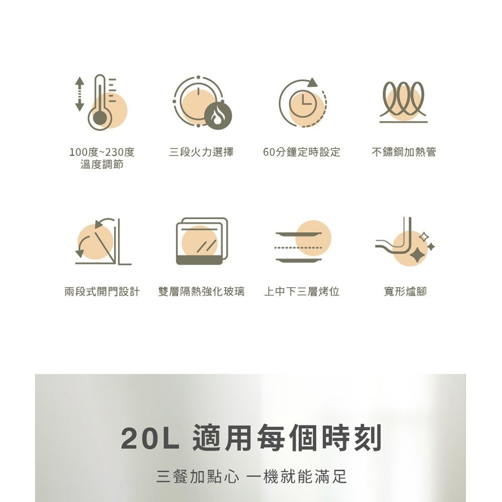 SAMPO 聲寶 20L電烤箱 KZ-XG20-細節圖3