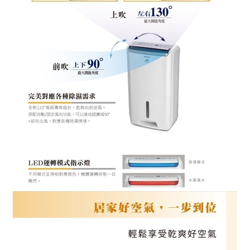 Hitachi 日立 11L全覆式PM2.5濾除高效DC馬達除濕機	RD-22FJ-細節圖2
