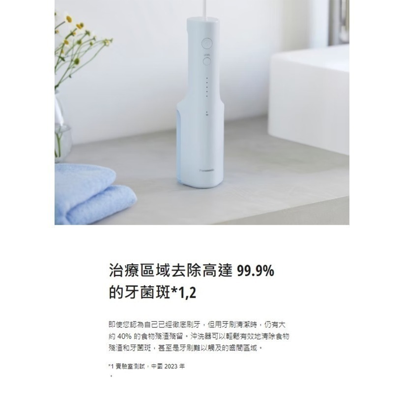 Panasonic 國際牌 無線國際電壓充電式沖牙機 EW-DJ26-細節圖5