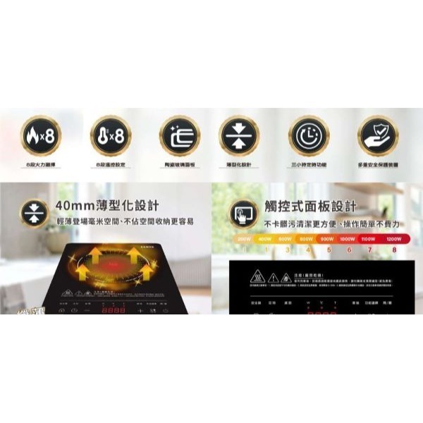 SAMPO 聲寶 微電腦薄型IH變頻電磁爐 KM-AA12Q-細節圖5