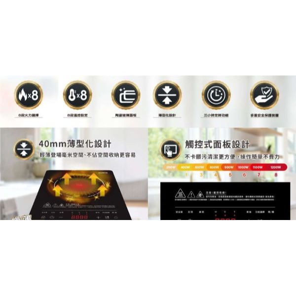 SAMPO 聲寶 微電腦薄型IH變頻電磁爐 KM-AA12Q-細節圖4