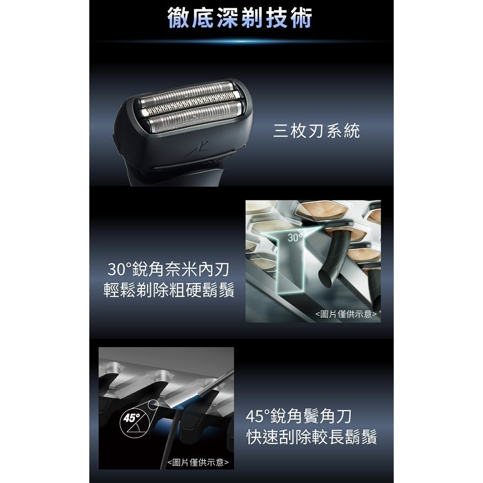 Panasonic 國際牌 日製三刀頭充電式水洗刮鬍刀ES-LT2B-細節圖9
