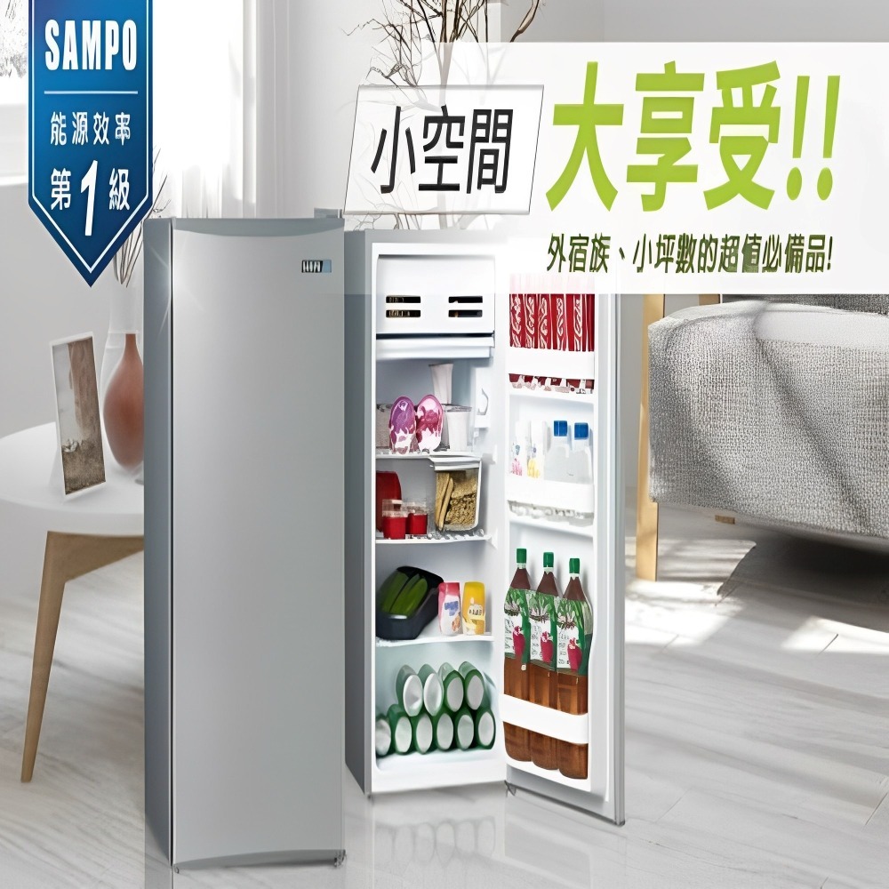 (約裝商品)SAMPO 聲寶 95L 定頻單門小冰箱	SR-C09 含基本安裝+舊機回收 贈全聯禮券1000元-細節圖2