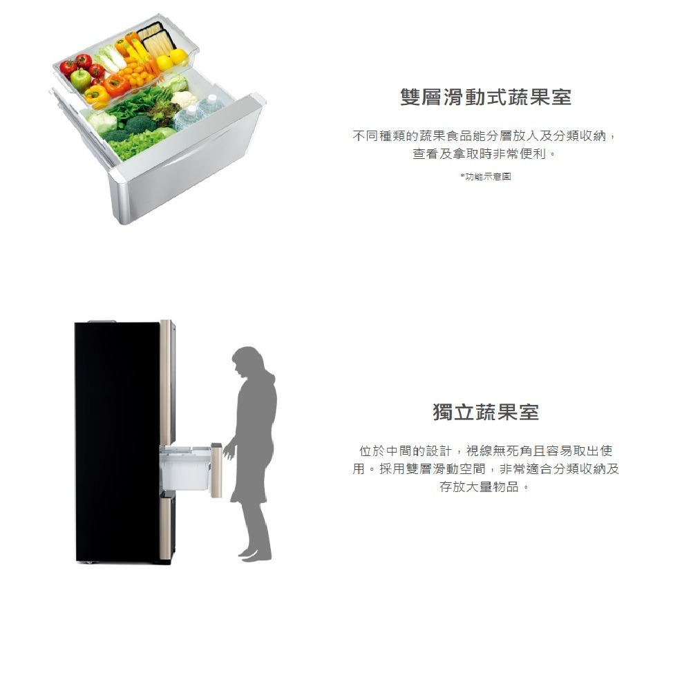 (約裝商品)Hitachi 日立 三門394L冰箱 RG41B 含基本安裝+舊機回收-細節圖2