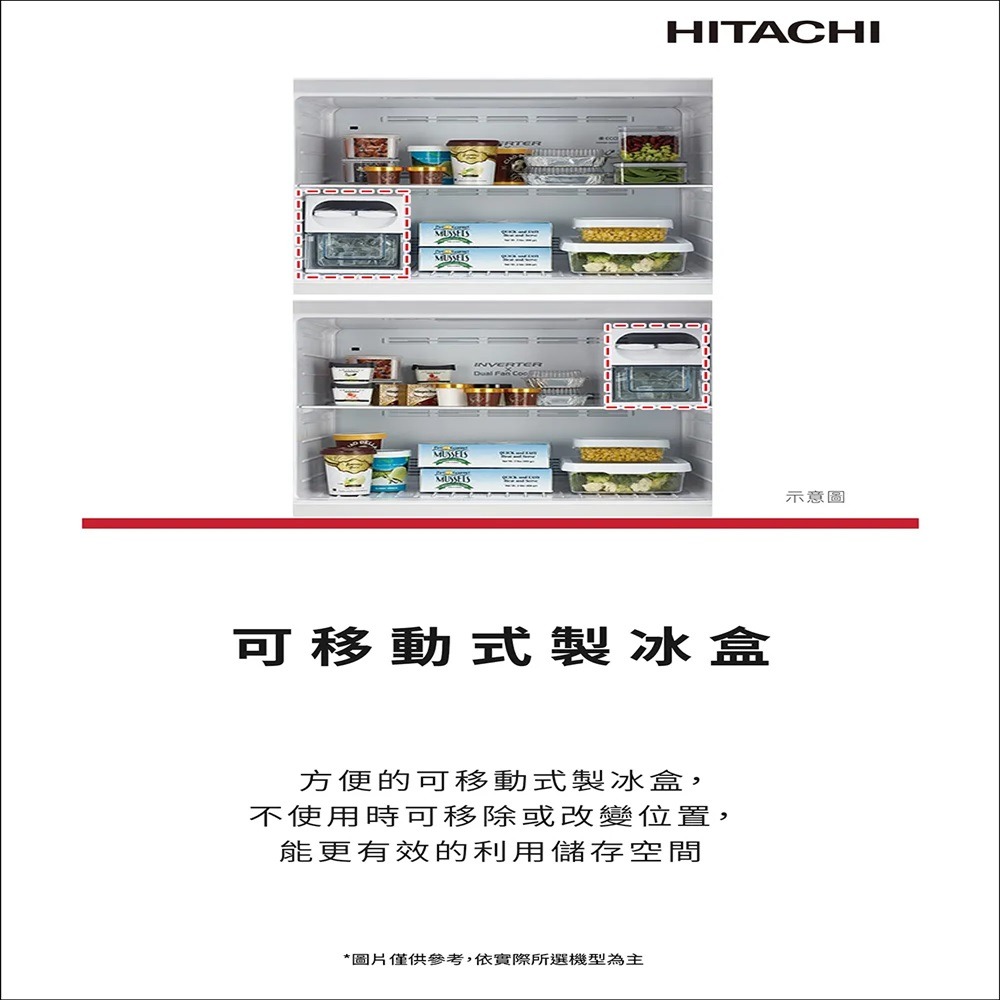 (約裝商品)Hitachi 日立 570L 雙門冰箱 HRTN8601DF 含基本安裝+舊機回收 贈聯合通用券750元-細節圖7